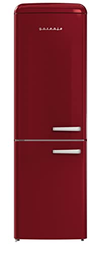 Gorenje Retro Collection ONRK 619 DR-L Retro – Kühl-Gefrierkombination / 194 cm /Inverter Kompressor / NoFrost Plus / IonAir / CrispZone / Kühlteil 204 l / Gefrierteil 96 l /EEK D / Bordeauxrot